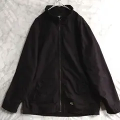 A986　BERNE　ナイロンジャケット　2XL　黒　ハーフ丈　US古着