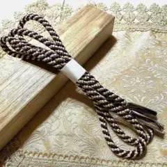 着物-帯締め1096 【正絹】ワインレッド クリーム ねじり配色 ツートン上品