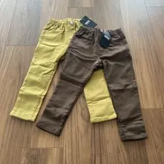 新品未使用タグ付き　裏起毛ストレッチパンツ2本セット
