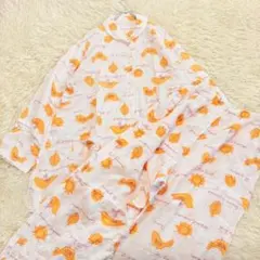 n2520 美品✨パジャマ セットアップ L 長袖 コットン 上下 総柄 部屋着