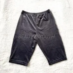 BEAUTY&YOUTH ベロアバイカーショーツ S 2024AW ダークグレー