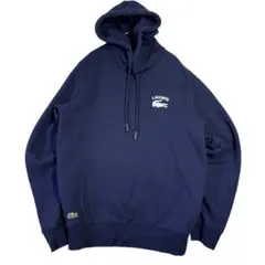 【LACOSTE】裏パイル刺繍ロゴスウェットパーカー