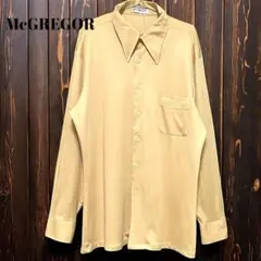 70's McGREGOR ベージュ 長袖シャツ　USA製ボックスシルエットXL