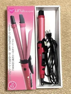 urutsuya2wayナノセラミックＰＲＯカール＆ストレートヘアアイロン