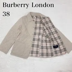 バーバリーロンドン キルティングジャケット 38 ベージュ ノバチェック