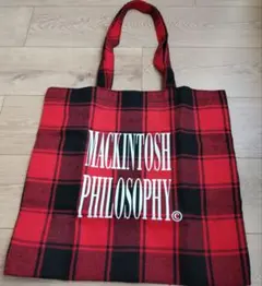 LEE 1・2月号付録　マッキントッシュフィロソフイー チェック柄トートバッグ