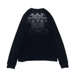 00s Archive サーマル ヘンリーネック ロングtシャツ スカル 髑髏