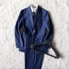 【美品】タリアトーレ　グレースーツ　ストライプ　48　SUPER100　ウール TAGLIATORE（タリアトーレ） フランネルストライプ スリーピース