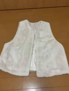 ホワイト ファー ベスト Sサイズ