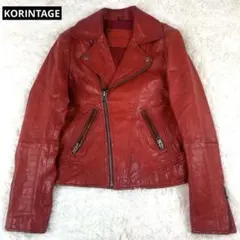 KORINTAGE ラムレザー ダブルライダースジャケット レザージャケット Sのサムネイル
