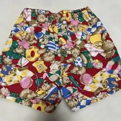 ミキハウス くま 総柄 ショートパンツ 100