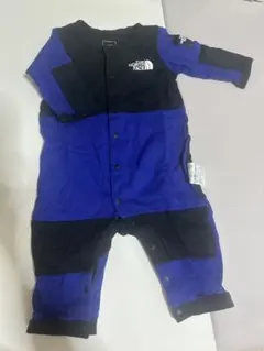 THE NORTH FACE ノースフェイス　ボタン式ロンパース 70 帽子付き
