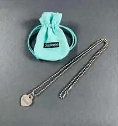 Supreme Tiffany&Co. ハートタグ ネックレス 箱袋付 - メルカリ