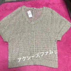 アクシーズファム　ゴールド&シルバーラメ　モヘアニットのサムネイル