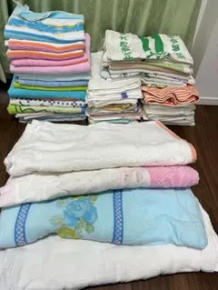 中古粗品タオル　バスタオルケットまとめ売り　介護用タオル　掃除用タオル　雑巾洗車