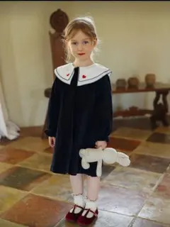 美品　SHEIN ベロアワンピース　女の子　結婚式　お呼ばれ