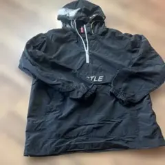 BURTLE フード付き ブラック ナイロンジャケットXL