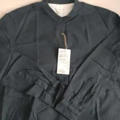 【新品】無印良品　両面起毛フランネルスタンドカラー長袖ワンピース