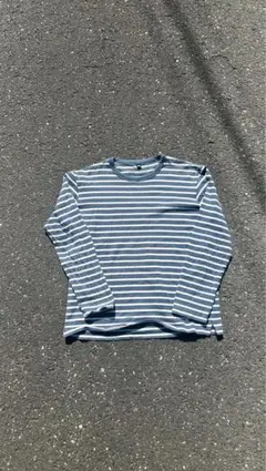 り*り様 OLD UNIQLO オールドユニクロ ボーダーロンT 青　y2k 平
