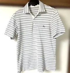 BURBERRY LONDON 綿100% ポロシャツ ボーダー メンズ Mのサムネイル