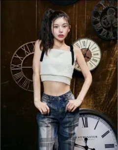 ダーリッチ　ペーパーヤーンリボンキャミソール