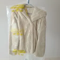 AZULBY MOUSSY ベージュ フード付き フェイクファーコート