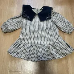 moujonjon 花柄刺繍付きワンピース