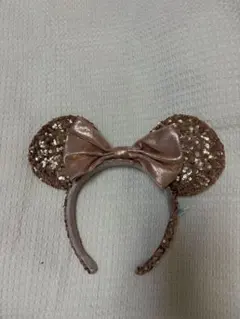 ミッキー耳カチューシャ ブラウン スパンコール