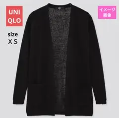 UNIQLO 黒 リネンブレンドカーディガン XS