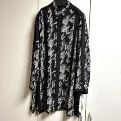 タグ付き新品未使用　ヒロココシノ　黒と白の長袖シャツワンピース