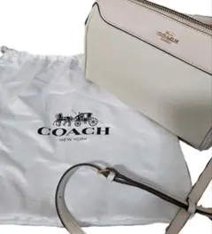 【美品】COACH　ショルダーバッグ　白