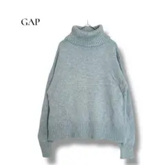 【最終価格】ギャップ GAPタートルネックニット ライトグレー綿100ゆったり春