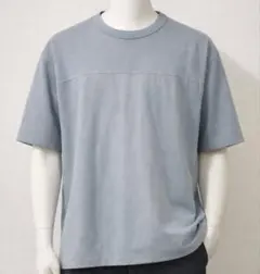 無印良品フットボール五分袖Ｔシャツ ライトブルー 紳士 サイズ L 新品
