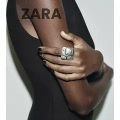 新品 ZARAザラ シルバー大ぶりリング