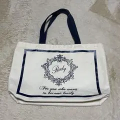 Rady トートバッグ ホワイト×ネイビー