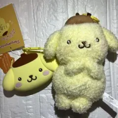 ポムポムプリン　マスコットホルダー ＆ シリコンポーチ セット