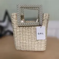 GRL アイボリー パールハンドル かごバッグのサムネイル