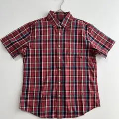 美品✨ バナナリパブリック 半袖シャツ Mサイズ　赤チェック　ユニセックス