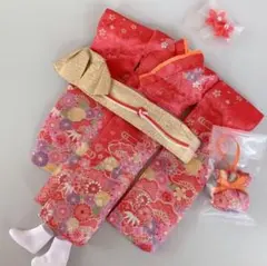 未使用 リカちゃん きもの　着物　紅　くれない　着物セット　リカちゃん服 着せ替