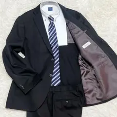 Journal Works Selections ビジネススーツ A6 洗える ストレッチ スーツ 紺ストライプ JOURNAL WORKS ベーシック