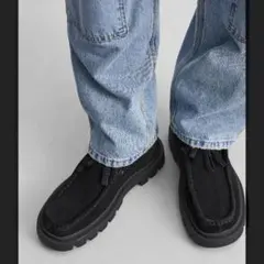 新品！zara ザラ　レザーアンクルブーツ　厚底