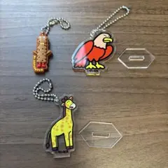 ギンビス たべっ子どうぶつLAND アクリルキーホルダー ラバーチャームのサムネイル