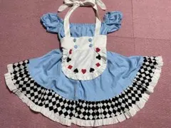★ 不思議の国のアリス風とても可愛いメイド服ワンピース〜大きいサイズ★