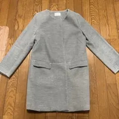 ADAM ET ROPÉ AER グレー ロングコート　ノーカラー　S相当