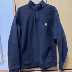 carhartt ブラック ハーフジップ トレーナー L