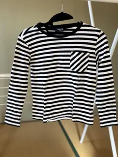 COMME CA ISM コムサイズム　ストライプ 長袖カットソー