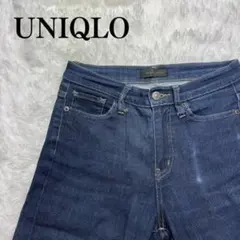 UNIQLO JEANS ストレートジーンズ 23 濃紺 ストレッチ【155】