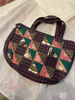 パッチワーク手提げバッグ