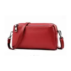 ショルダーバッグ 本革 軽量 肩掛け 斜めがけ 赤 レッド a114_f1