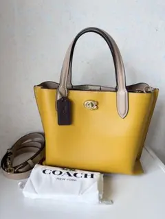 COACH ウィロウ トート 24 カラーブロック 美品 2WAY 百貨店購入